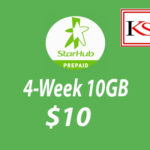 Starhub $10 4-Week 10GB (1GB+9GB) Data Plan