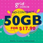 Grid Mobile 50GB for $17.90/mth
