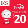Singtel Prepaid eTop-Up $20